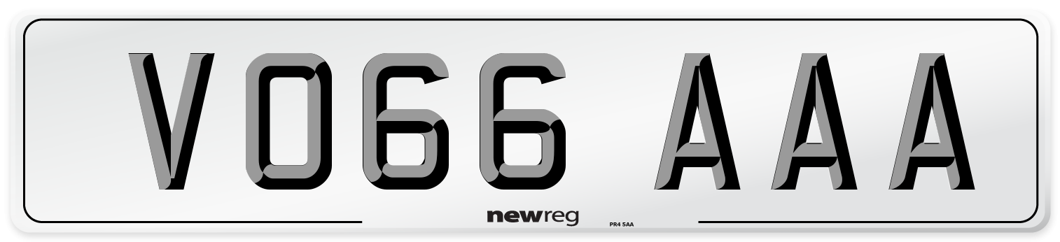 VO66 AAA Number Plate from New Reg